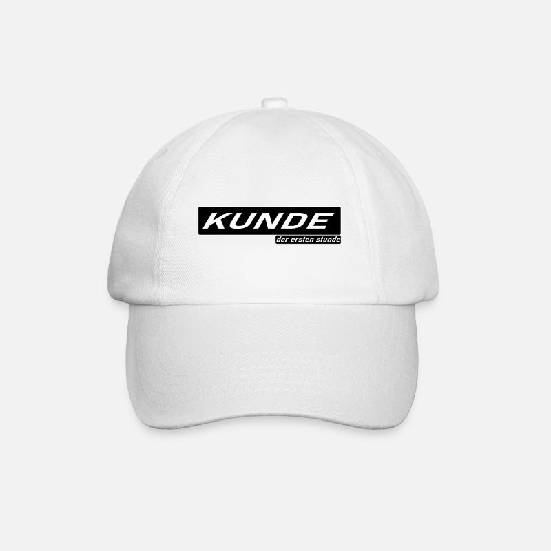 Kunde der ersten Stunde - Baseballkappe - Weiß/Weiß