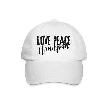 LOVE PEACE Handpan - black - Baseballkappe - Weiß/Weiß - Vorne