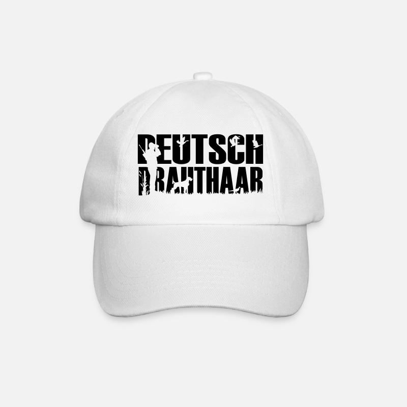 Jagdhund Deutsch Drahthaar - Baseballkappe - Weiß/Weiß