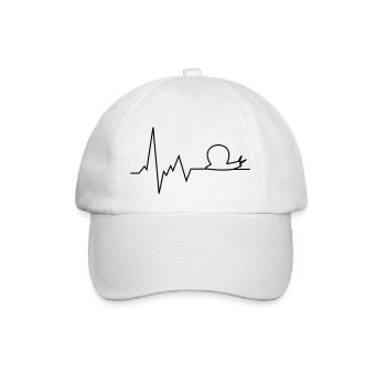 heartbeat snails - Baseball Cap - white/white - Front