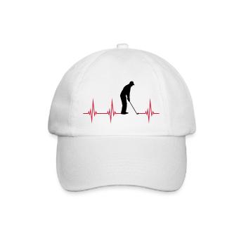 EKG Golf spielen - Baseballkappe - Weiß/Weiß - Vorne
