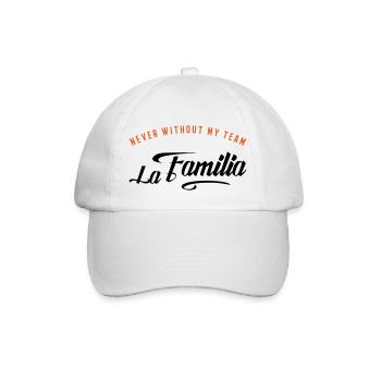 never without my familia - Baseballkappe - Weiß/Weiß - Vorne