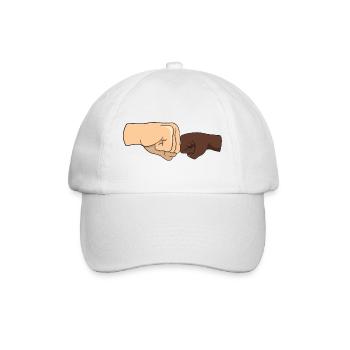 Fäuste in Freundschafts-Geste - Baseballkappe - Weiß/Weiß - Vorne