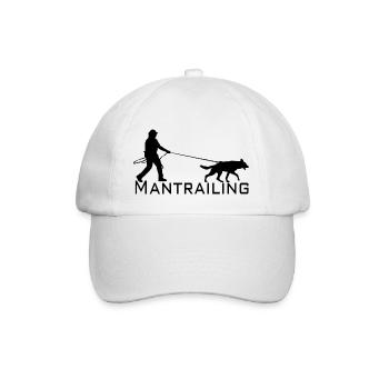 Mantrailing black - Baseball Cap - white/white - Front