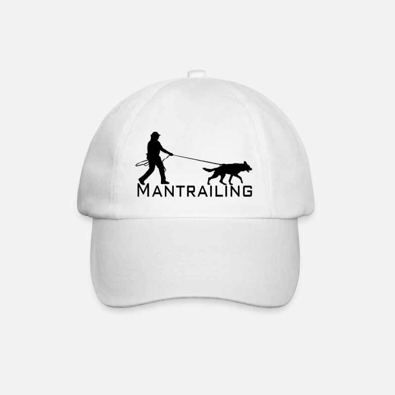 Mantrailing black - Baseball Cap - white/white