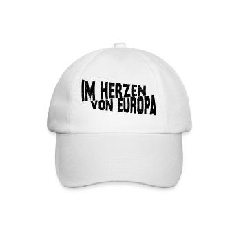 Frankfurt - Im Herzen von Europa - Baseballkappe - Weiß/Weiß - Vorne