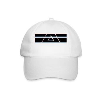 Triangle Geometrie Hipster - Baseballkappe - Weiß/Weiß - Vorne