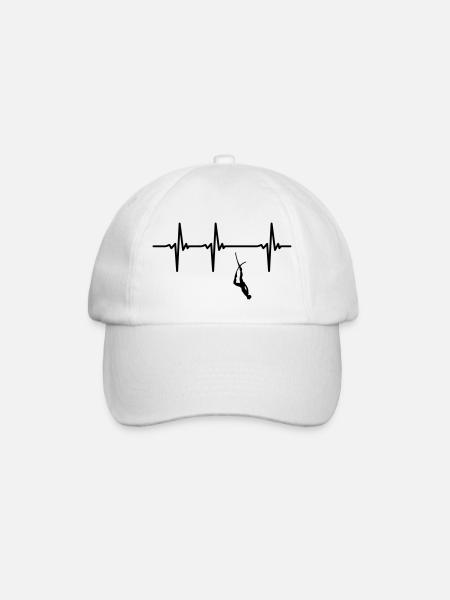 Herzschlag Apnoe - Baseballkappe - Weiß/Weiß