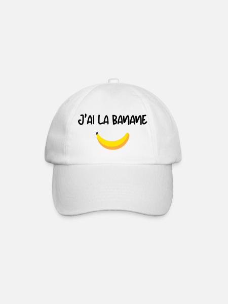 J'ai la banane. t-shrit humour - Casquette classique - blanc/blanc