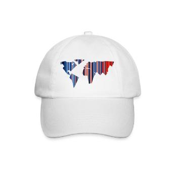 Carte du monde - Changement climatique - Rayons qui se réchauffent - Terre - Casquette classique - blanc/blanc - Devant
