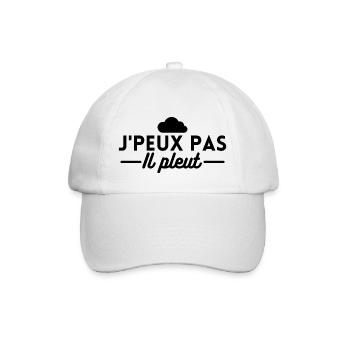 J'peux pas il pleut. t-shirt jour de pluie - Casquette classique - blanc/blanc - Devant