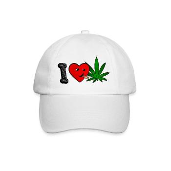 I Love To Smoke Weed - Baseball Cap - white/white - Front