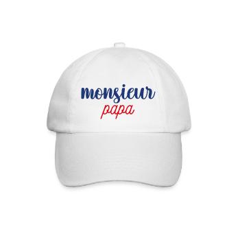 Monsieur papa - Casquette classique - blanc/blanc - Devant
