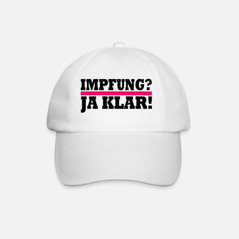 impfung - Baseballkappe - Weiß/Weiß