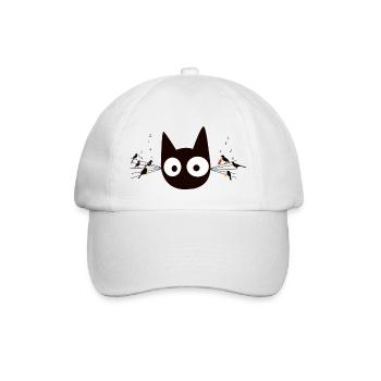 Chat preto - Casquette classique - blanc/blanc - Devant