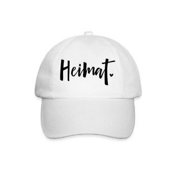 Heimat Herz Liebe Zuhause - Baseballkappe - Weiß/Weiß - Vorne