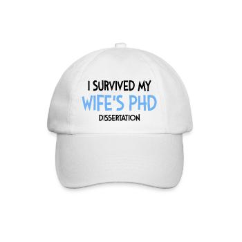 Wife’s phd dissertation cadeau étudiant - Casquette classique - blanc/blanc - Devant
