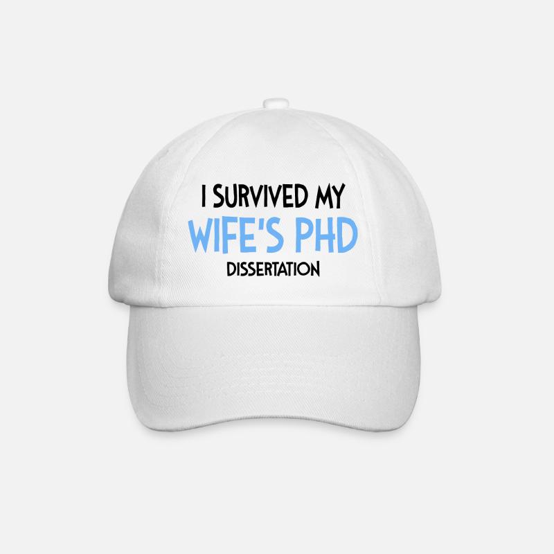 Wife's phd dissertation Student Geschenk - Baseballkappe - Weiß/Weiß
