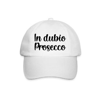 in dubio prosecco - Baseballkappe - Weiß/Weiß - Vorne