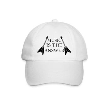 Rock Music Rock and Roll - Baseball Cap - white/white - Front