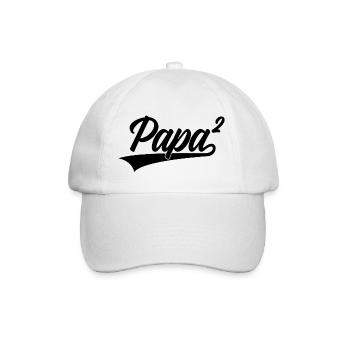 DAD HIGH 2 FATHER OF TWO - Baseball Cap - white/white - Front
