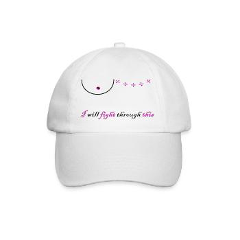 breast cancer awareness « I will fight trough this » - Casquette classique - blanc/blanc - Devant