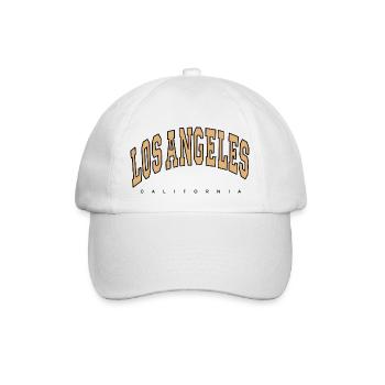 los angeles california - Baseball Cap - white/white - Front