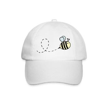 Hummel pastell fliegend - Baseballkappe - Weiß/Weiß - Vorne