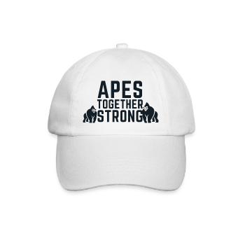 Singes ensemble mème fort Meilleurs amis Cadeau - Casquette classique - blanc/blanc - Devant