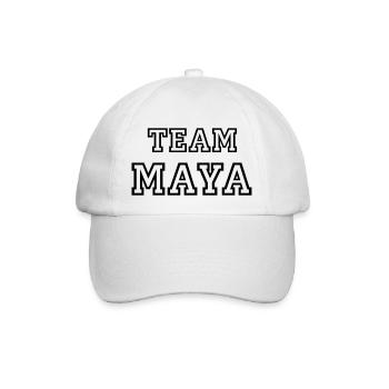 TEAM MAYA Hundename Hündin TeamTrikot - Baseballkappe - Weiß/Weiß - Vorne