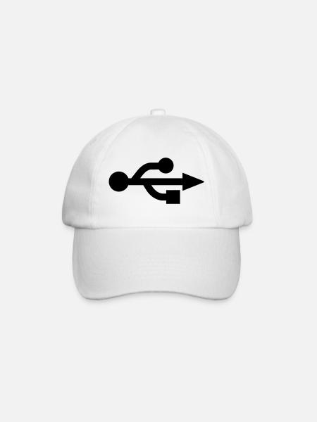 USB Logo - Nerd - Geek - Casquette classique - blanc/blanc