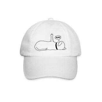 Lazy Dog Dog Lover Dog Owner Saying - Baseball Cap - white/white - Front