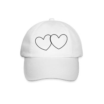 Black Heart Gift - Baseball Cap - white/white - Front