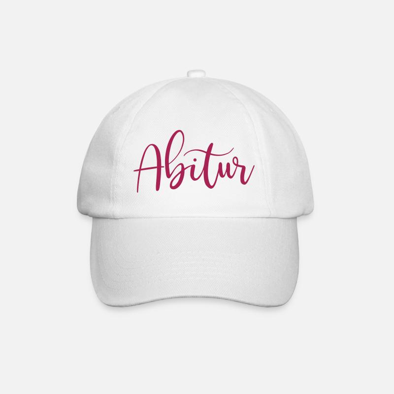 Abitur (Farbe änderbar / Farbwechsel möglich) - Baseballkappe - Weiß/Weiß