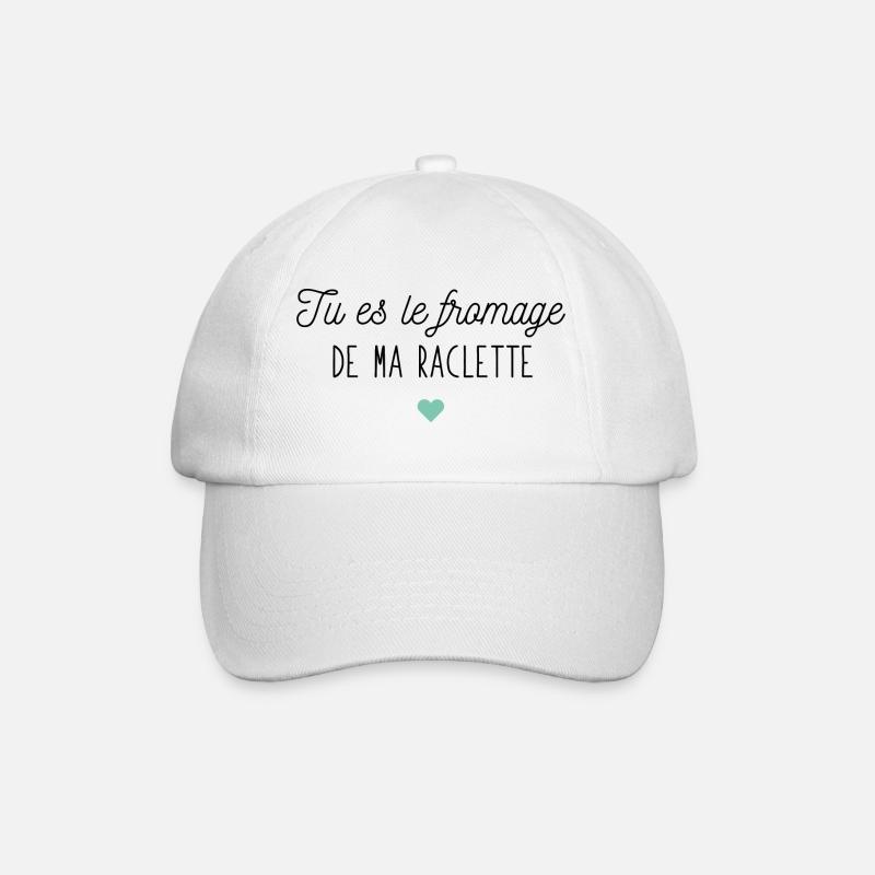 Tu es le fromage de ma raclette - Casquette classique - blanc/blanc