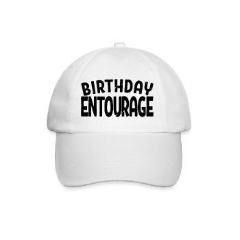 Birthday Entourage Matching Group Birthday Party - Baseball Cap - white/white - Front