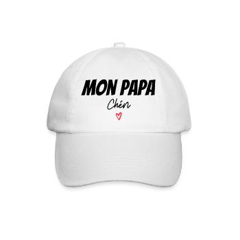 cadeau avec message papa cheri - Casquette classique - blanc/blanc - Devant