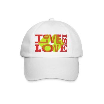 Love is Love for white shirts - Baseball Cap - white/white - Front