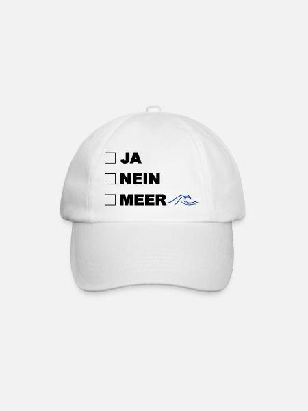 Meer - Baseballkappe - Weiß/Weiß