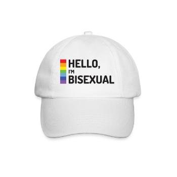 Bonjour, je suis bisexuel - Casquette classique - blanc/blanc - Devant