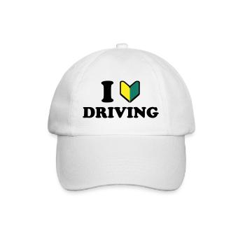 I Wakaba [Heart/Love] Driving - Baseball Cap - white/white - Front