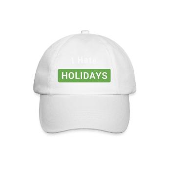 I hate holidays - Casquette classique - blanc/blanc - Devant