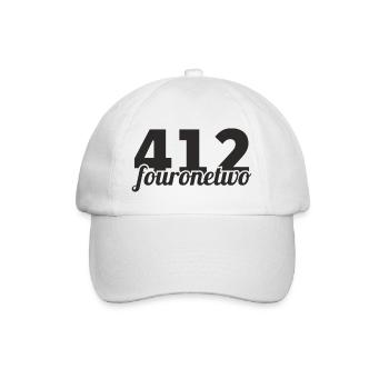 Pittsburgh 412 black - Baseballkappe - Weiß/Weiß - Vorne