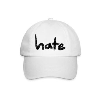 Texte de haine Noir - Casquette classique - blanc/blanc - Devant