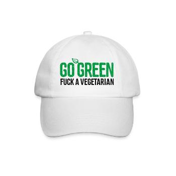 Griller anti-végétarien Go green fuck a vegetarian - Casquette classique - blanc/blanc - Devant