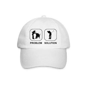 Golf Golfschläger Golfspielerin Spruch Golfball - Baseballkappe - Weiß/Weiß - Vorne