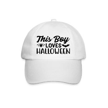 This Boy loves Halloween - Baseball Cap - white/white - Front