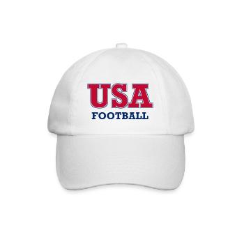 USA Football - National Colors - United States of - Baseball Cap - white/white - Front