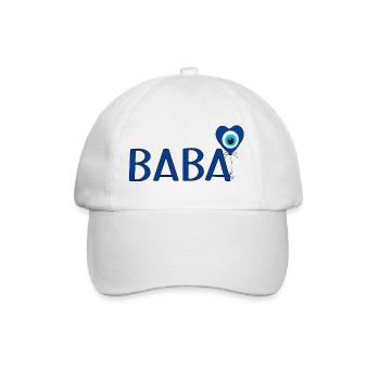Baba mit Nazar Luftballon - Baseballkappe - Weiß/Weiß - Vorne