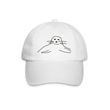 seal seals seal seals animals - Baseball Cap - white/white - Front